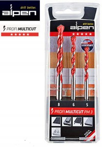 Wiertła wielozadaniowe uniwersalne 5-8mm 3szt. PROFI MULTICUT 5,6,8mm 001007031