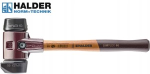 Młotek brukarski do kostki 80mm STAND-UP SIMPLEX z miękkim bijakiem obuch gumowy-czarny dwustronny EH 3022 3022.280 Halder