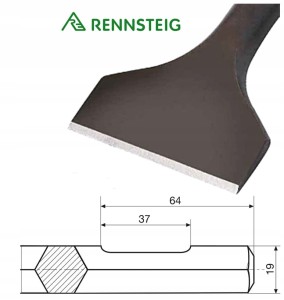 Dłuto płaskie szerokie 19/19 50mm x 450mm HEX 19 20345002