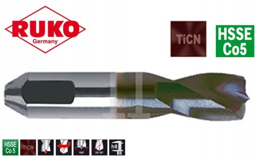 Frez do zgrzewów 8,0mm L=40mm HSSE Co5 TiCN 101080TC
