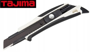 Nóż z łamanym ostrzem 18mm czarno-biały z płetwą DFC560N