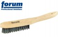 Szczotka druciana ręczna 4-rzędowa drut stalowy gładki drewniana rękojeść 8601016