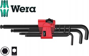 Klucze imbusowe 1,5-10,0mm 9szt. z kulką czarne Hex-Plus 950 PKL/9 BMN 022086