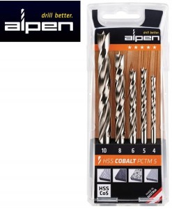 Wiertła kobaltowe 4-10mm do drewna 5szt. HOLZ PCTM5 633000051 Alpen