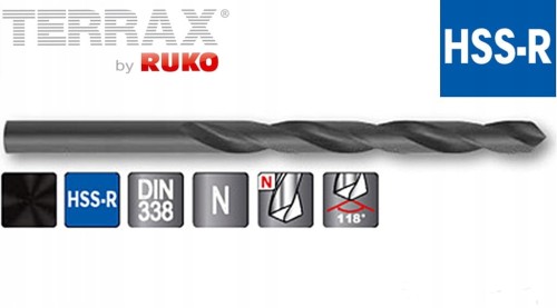 Wiertło do metalu 3,0 x 61/33mm HSS-R NWKa DIN-338 typ N 201030TX