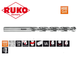 Wiertło kobaltowe 4,0 x75/43mm HSSE-Co8 DIN-338 typ VA NWKa 281040E