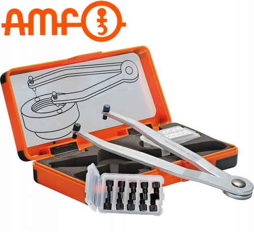 Klucz nastawny do nakrętek z otworami czołowymi 8-100mm 7-o częściowy 758S ZESTAW 50427