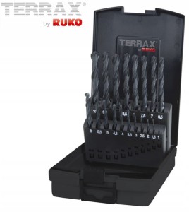 Zestaw wierteł do metalu 1,0-10,0x0,5mm HSS-R 19szt. w kasecie z tworzywa sztucznego ABS A205210RO