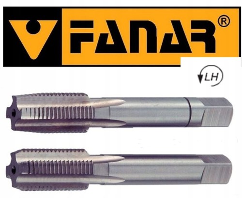 Gwintownik ręczny lewy M16 LH /2szt. HSS ISO 529 DIN-352 P=2,0 dł.80/27mm komplet lewy gwint A1-260001-0160