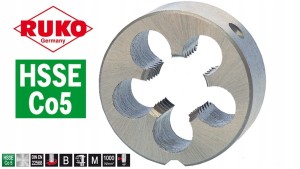 Narzynka okrągła M2 HSSE-Co5 kobaltowa P=0,4 16x5 DIN-EN 22568 237020E