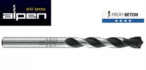 Wiertło do betonu 4 x 75/39mm PROFI BETON do betonu, kamienia, materiałów budowlanych 188004001