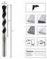Wiertło do betonu 4 x 75/39mm PROFI BETON do betonu, kamienia, materiałów budowlanych 188004001