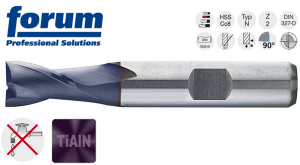 Frez NFPG 3,0mm L=5/49mm HSS-Co8 TiAIN DIN 327-D dwuostrzowy krótki 8311025-Z