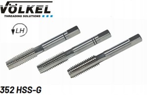Gwintownik ręczny lewy M5 LH /3szt. HSS DIN-352 P=0,8 dł.50/16mm lewy gwint komplet 27034 Volkel