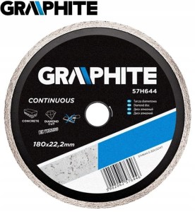 Tarcza diamentowa 180mm x 22,2mm do cięcia płytek kafli 57H644 Graphite