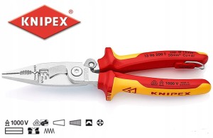 Szczypce wielofunkcyjne do prac elektroinstalacyjnych 200mm izolowane 1000V 1396200T Knipex