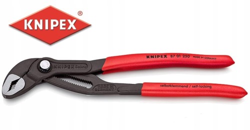 Szczypce nastawne 250mm Cobra 87 01 250 zakres do 2" szczypce do rur 8701250 Knipex