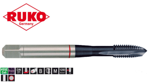 Gwintownik M4 HSSE-Co5 TiAIN maszynowy (P=0,7, dł=63/13mm) DIN371 forma B 232040EF