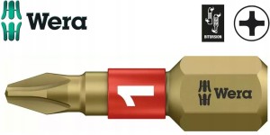 Bit PH1 x 25mm 1/4" 851/1 BTH BiTorsion extra twardy strefa skrętna 056410 Wera