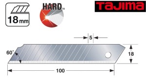 Ostrza łamane 18mm Double Cutting Points segmentowe 10szt. LCB50DC-Z
