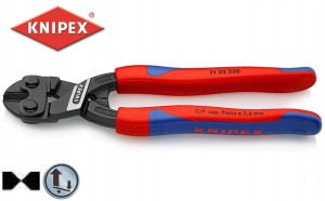 Szczypce tnące do drutu CoBolt 200mm 71 02 200 drut fort. - 3,6mm, twardy 4,0mm; stalowy - 5,2mm 7102200 Knipex