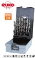 Zestaw wierteł kobaltowych 1,0-13,0x0,5mm HSSE-Co8 25szt. w kasecie z tworzywa DIN 338 typ VA 281215ERO Ruko
