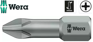 Bit PH2 x 25mm 1/4" "851/1 TZ" ze strefą skrętną TORSION 056510
