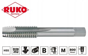 Gwintownik maszynowy M6 x50/15mm krótki HSS DIN 352 forma B 231060 Ruko