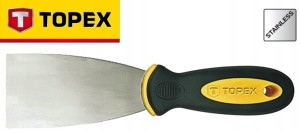 Szpachelka 40mm nierdzewna polerowane ostrze ogumowana rękojeść 18B604 Topex