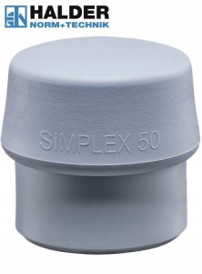 Obuch 60mm Simplex elastomer średni szary 3203 wymienny do młotka dwustronnego montażowego 3203.060 Halder