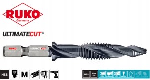 Gwintownik M6 HSS Kombi-Bit Ultimatecut RUnaTEC wiertło gwintujące wiertło 5,0mm L=63mm z chwytem 1/4" 270617P Ruko