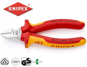 Szczypce boczne 140mm 1000V 70 06 140 obcinaczki boczne 7006140-Z Knipex