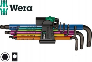 Klucze imbusowe z kulką 1,5-10mm 9szt. 950 SPKL/9 MULTICOLOUR 073593-Z Wera