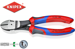Szczypce boczne 180mm 74 02 180 obcinaczki boczne o zwiększonym przełożeniu 7402180-Z Knipex