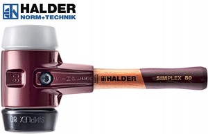 Młotek brukarski do krawężników 80 Simplex PLASTIK krótki trzonek 3027.082-Z Halder 