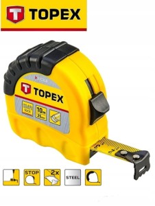 Miara zwijana 10m / 25mm stalowa ShiftLock 27C310 Topex