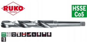 Wiertło kobaltowe NWKc 13,0mm HSSE-Co5 stożek Morse'a 204130E Ruko