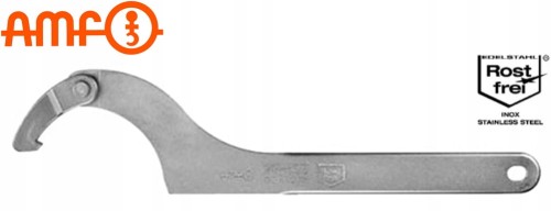 Klucz hakowy z noskiem 35-60 przegubowy INOX 775SNI 56804 Amf