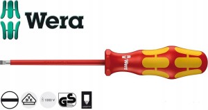 Wkrętak płaski izolowany 3,5 x 100/181mm 1000V Kraftform Plus 160 i VDE 006110 Wera