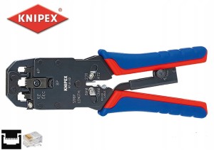 Szczypce 97 51 12 do zagniatania wtyków telefonicznych typu Western RJ45 RJ11/12 975112-Z Knipex