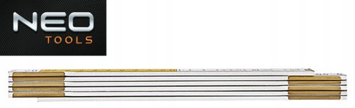 Miara składana 1m drewniana biało-żółta 74-010 Neo