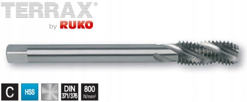 Gwintownik maszynowy M3 HSS skrętny forma C35 234030TX Terrax Ruko