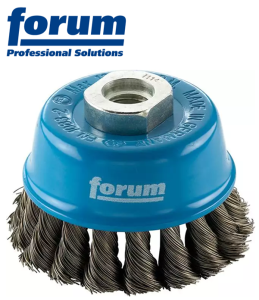 Szczotka druciana 65mm M14 drut splatany 0,35mm garnkowa doczołowa 8805010-Z Forum