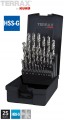 Wiertła do metalu 1,0-13,0 25szt. komplet HSS-G szlifowane A214215RO Terrax Ruko