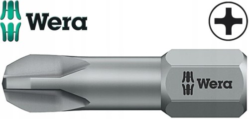 Bit PH3 x 25mm 1/4" krzyżowy PHILLIPS strefa skrętna 851/1 TZ 056525 Wera