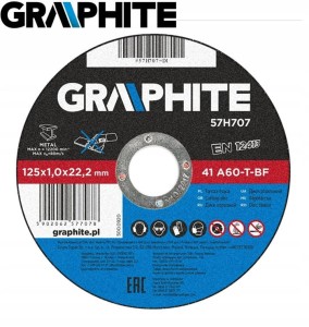 Tarcza do cięcia metalu 125 x1mm METAL 57H707-Z Graphite