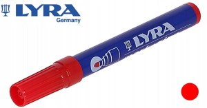 Marker pernamentny czerwony okrągły wodoodporny L4020017 Lyra