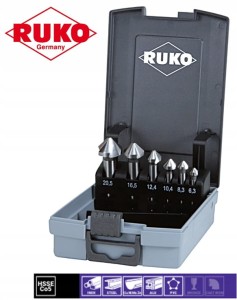 Pogłębiacze stożkowe 90st 6,3-20,5mm HSSE-Co5 kobaltowe 102152E Ruko