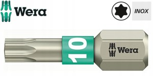 Bit T10 x 25mm 1/4" TORX INOX ze stali nierdzewnej 071032 Wera