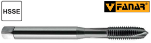 Gwintownik maszynowy M8 HSSE P1,25 L90/20mm DIN 371 B wysokowydajny prosty C2-111101-0080 Fanar